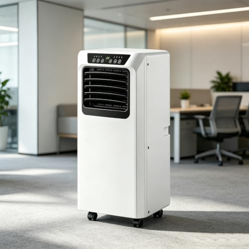 Climatiseur portable 14 000 BTU 3-en-1 avec refroidissement, déshumidification et ventilation, unité de climatisation silencieuse pour chambre, maison et bureau, kit de fenêtre inclus 12000BTU