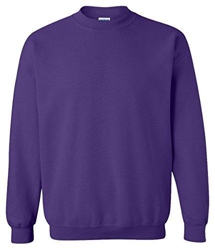Gildan Men's Heavy Blend Crewneck Waistband Sweatshirt, Small, Purple