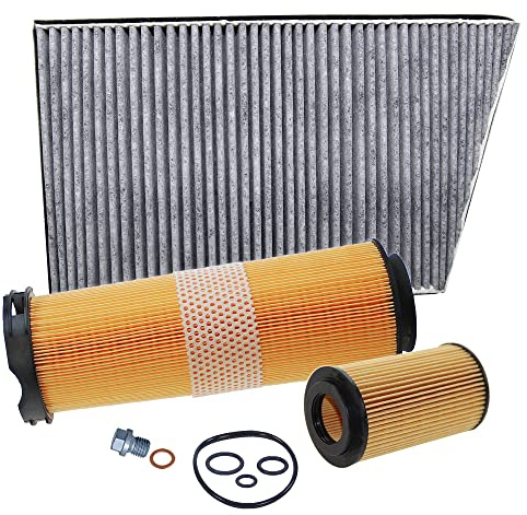 BESTPRICE ATP Inspektionspaket Filterset mit 1x Luftfilter, 1x Innenraumfilter | Kompatibel mit: MERCEDES-BENZ C-CLASS, C-CLASS Coupe, C-CLASS T-Model, CLC-CLASS, CLK