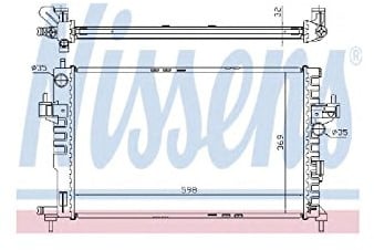NISSENS Kühler, Motorkühlung 63009A | Kompatibel mit: CHEVROLET CORSA Stufenheck, OPEL COMBO Kasten/Großraumlimousine, COMBO Tour, CORSA C