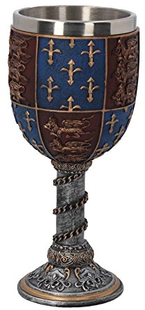 Nemesis Now Gobelet médiéval en résine avec insert en acier inoxydable, Gris, 22 cm, Taille unique