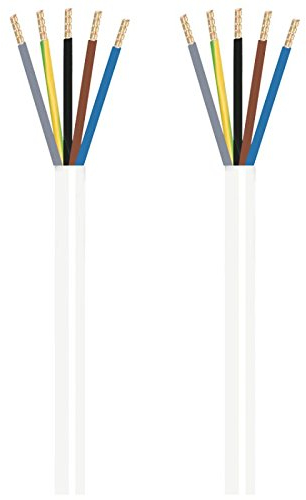 Herdanschlussleitung, weiß H05 VV-F, 5 x 2,5², L 2 m