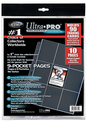 Ultra Pro 9-Pocket 11-Hole Platinum Page (10 pages pack)