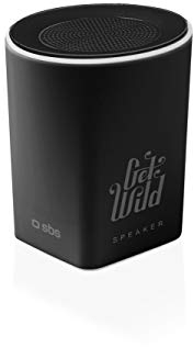 SBS Mini Bluetooth Lautsprecher kabellos - Wireless Speaker mit 5 Stunden Akkulaufzeit, Freisprechfunktion & 3W - Tragbare Musikbox mit 360° Sound in schwarz für iPhone, Handy, Smartphone, Tablet