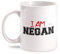 Fashionalarm Tasse I Am Negan imprimée des deux côtés avec motif de la série T-W-D | Idée cadeau pour les fans de Dead Walking Lucille Saviors Batte de baseball Couleur : blanc