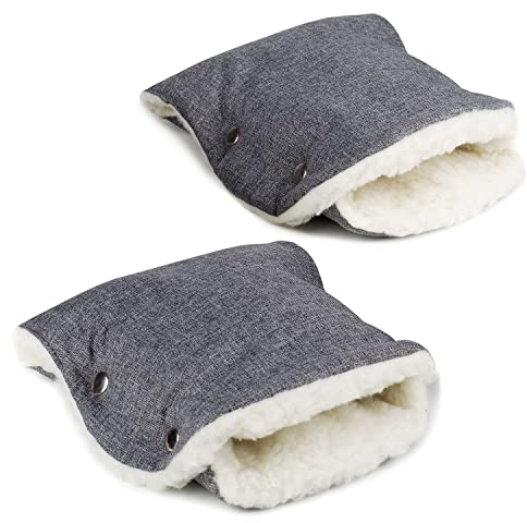 Handmuff Muff mit Fleece Innenseite Handwärmer für Herbst und Winter Lammwolle Len [073]