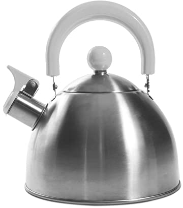 Bouilloire Sifflante Tous Feux - Inox - 1,5l - Blanc