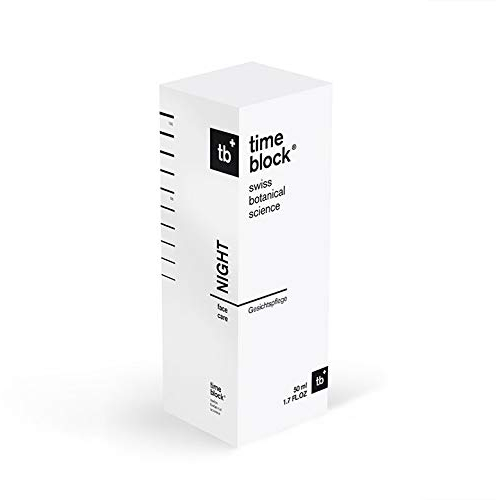 Timeblock® NIGHT I Nachtcreme 50 ml I für Frauen & Männer I Nachtpflege I Regeneration im Schlaf I Fluid Creme mit Hyaluron I vegan I Pflanzenprodukt Polypeptide I Zellerneuerung