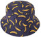ZLYC Unisex Sommermütze mit süßem Print, Banana,Navy, Gr.- M