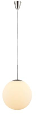 Lindby Pendelleuchte Rhona (Modern) in Weiß aus Glas (1 flammig, E27) - Hängelampe Esstischlampe Hängeleuchte Wohnzimmerleuchte