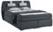 Atlantic Home Collection Boxspringbett REX, 180 x 200 cm, inklusive Topper (Härtegrad H2) und Nackenkissen, dunkelgrau