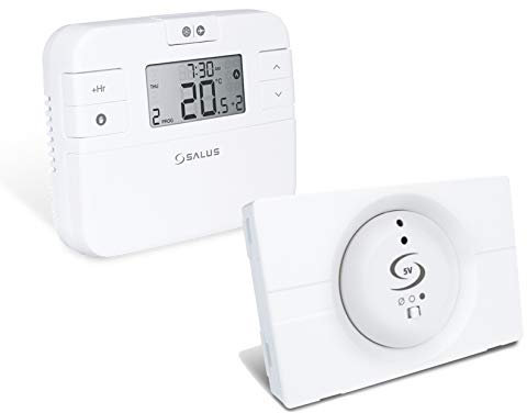 Salus RT510LG+5V Digital Programmable Thermostat and Receiver Compatible with Ideal Logic