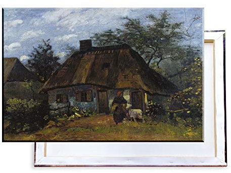 Unified Distribution Vincent Van Gogh - Bauernhaus in Nuenen - Klassisches Gemälde - Replik auf Leinwand 100x70 cm