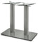Dublino Doppel-Tischgestell Tischbein Edelstahl | Premium | PD7092inox | INOX | Esstisch | Höhe 73 cm | 31 kg | Bodenplatte 70x45 cm | max. Tischplattengröße 160x80 cm