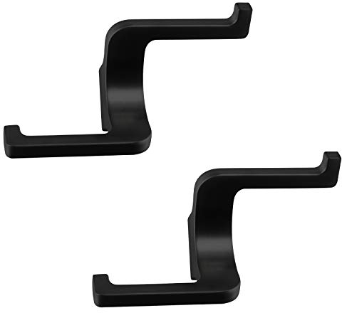 SOTECH 2 Stück Doppelhaken BILL schwarz matt 107,5 x 64,5 x 38,5 mm mit verdeckter Montage Garderobenhaken aus der BlackLine Kollektion