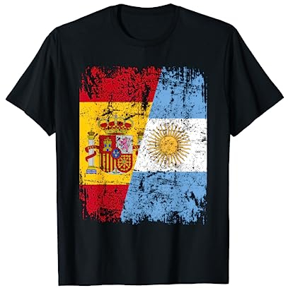 ARGENTINA ESPAÑA BANDERA de la AMISTAD ARGENTINA Camiseta