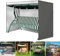 MeTikTok Hollywoodschaukel Pergola-Sonnendach, 3 Sitzer Abdeckung Für Hollywoodschaukeln Oxford Wasserdicht Winddicht Sonnendach Schutzhülle Schaukel Markisen Sonnenschirme,Grau,223x153x183cm