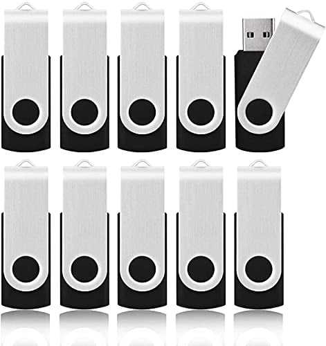 KOOTION USB Sticks 32GB 10er Pack USB 3.0 Speicherstick 10 Stck Datenstick 32 GB Memory Sticks Bunt USB Flash Laufwerk USB Flash Drives 10 STK 32G Set Thumb-Laufwerke 32 Gbyte Flash Stick Schwarz