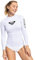 Roxy Damen Fitted Rashguard – UPF 50+, Compression Fit, Surf, Hiking, Volley, Workout, Yoga, Quick-Dry Swim Shirt Bikinioberteil, Helles Weiß, S