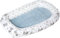 Medi Partners Babynest Nestchen für Neugeborene - 100x60x15 Babynestchen Baby zweiseitg Nest Bett 100% Baumwolle Minky Kuschelnest tragbar (Teddybär mit hellblauen Minky)