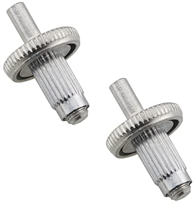 Ruiwaer 2 Stück Stegpfosten Gitarrenstegbolzen Stegpfosten mit Ankern Gitarre Roller Sattel Bridge Tune-O-Matic Bridge, Silber
