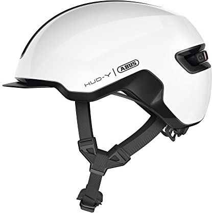 ABUS Casco da Bicicletta HUD-Y - Elmetto Urbano con Luce LED Magnetica