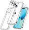 JETech 5 in 1 Case for iPhone 13 mini 5.4-Inch, with 2-Pack Screen Protector and Camera Lens Protector, Non-Yellowing, Full Coverage Tempered Glass Film, Shockproof Bumper Phone Cover (Clear)