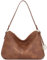 BOSTANTEN Damen Schultertasche, PU Leder Tasche Damen, Hobo Handtasche Mittelgroße für Frauen Henkeltasche - Braun