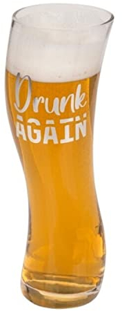 Out of the blue Drunk Again - Vaso de cerveza con diseño inclinado