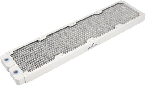 Dracaena.io Kupfer PC-Radiator 480mm Wasserkühlung, 28mm, 2 G1/4, Weiß | Kupfer & Messing · 14 Mikrokanäle · G1/4 · Full-Tower CPU+GPU · passend für EK, Alphacool, Barrow, XSPC Builds