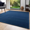 Steffensmeier Kurzflor Teppich Ibiza | Wohnzimmerteppich | Stilvoll | Pflegeleicht | Jugendteppich | Blau, Größe: 280x380 cm