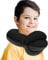 BUYUE Kinder-Reisekissen für das Flugzeug, 360° Kopfstütze Schlafen Essentials für Jungen Langen Flug, Hautfreundliches weiches Nackenkissen für Reisen im Autositz, (klein, schwarz-grau, 18-45kg)