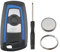 3 Button Smart Remote Car Key Case for BMW CAS4 F 3 5 7 Series E90 E92 E93 X5 F10 F20 F30 F40 Blue (Blue with Batteries)