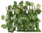 Clôture de jardin rétractable - Brise-vue - Feuilles persistantes - Hauteur pliable : 40 cm
