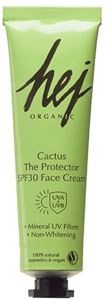 Gesichtscreme SPF30 Cactus (30 ml) Tagespflege für jeden Hauttyp, UV-Filter, mit Vitamin-C und Hyaluronsäure, Feuchtigkeitsspendend, Naturkosmetik schnelleinziehend, 100% vegan | HEJ ORGANIC