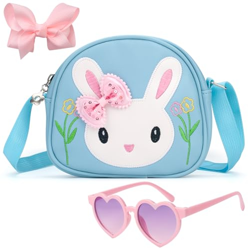 RSXING Kleines Mädchen Kaninchen Tasche Mädchen Handtasche Kinder Hase Geldbörse Mädchen Spielzeug Crossbody Tasche Messenger Umhängetasche Geburtstag