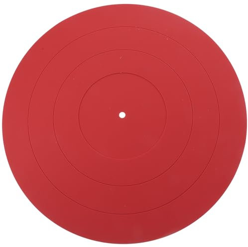 Gadpiparty 1stk Schallplattenmatte Aus Silikon Matte Für Aufzeichnung Plattenteller Aus Korkmatte Weiße Accessoires Matte Für Disc Antistatische Matte Vinyl Kieselgel Rot