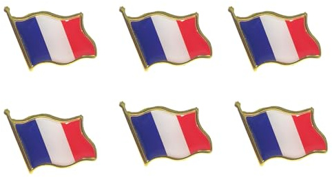 GamTelightpe 20 Pièces Broche Drapeau Français et french flag pins pour Sac et Vetement Femmes et Hommes Bleu Decoration Jeux du Monde
