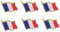 GamTelightpe 20 Pièces Broche Drapeau Français et french flag pins pour Sac et Vetement Femmes et Hommes Bleu Decoration Jeux du Monde