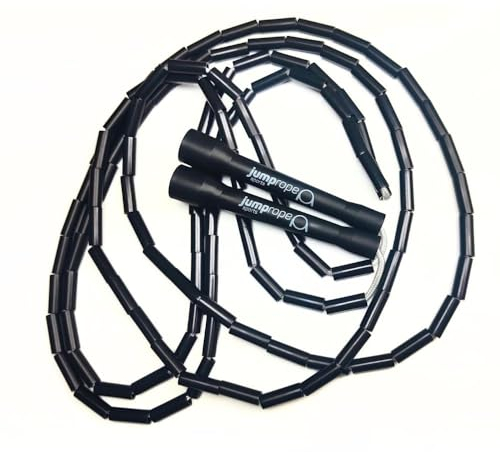 Professionelles Rope Skipping Wettkampf Springseil BEAD CHAMPION (3.0m Seillänge - verstellbar) (black)