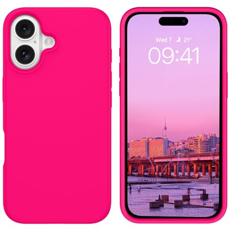 BENTOBEN Silicone Case for iPhone, Hot Pink