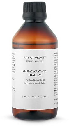 Mahanarayana Taila 450ML - Ayurvedisches Öl für Entspannung, Gelenk- und Muskelpflege - Traditionelle Ayurveda Formel zur Förderung von Wohlbefinden und Balance - Art of Vedas Maha Narayana Taila
