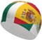 Gorro de natación con Estampado de Bandera de España y México, Gorros de natación de Alta Elasticidad, se adaptan Tanto al Cabello Largo como Corto para Adultos, Estilo