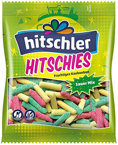 Sour Mix - Bonbons Hitschies Sauer Mix - Délicieuses Friandises Surprises aux Saveurs Intenses, Idéales pour les Amateurs de Gourmandises, Parfaites pour les Fêtes - 140g