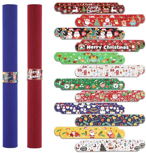 24pz Natale Porta Rotolo di Carta da Regalo, 22x3cm Porta Carta da Regalo 12 Progettare Wrapping Paper Roll Holder per Poster di Natale Organizzazione e Conservazione di Confezioni Regalo