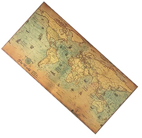 TOPBATHY Vintage-poster Alte Weltkarte Schlafzimmer Wandposter Kartenplakat Retro Wandaufkleber Weltkartenbilder Wanddrucke Gerahmtes Poster Alte Wand Weltkarte Malen Alte Karte Kraftpapier