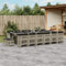 Xichuzi 17-TLG. Garten-Essgruppe mit Kissen Hellgrau Poly Rattan, Esstisch Mit Stühlen Set, Gartenmöbel Sitzgruppe, Balkon Möbel, Gartenlounge Set, Terrassenmöbel, Balkonmöbel Set - 3211007
