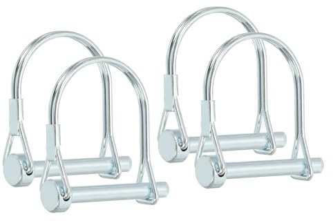 PATIKIL 4Pcs Pasador de Seguridad Pin de Bloqueo de Alambre, 6x35mm Pasador de Bloqueo Remolque Acoplador, Pasador de Bloqueo de Eje para Remolques Agrícolas Grandes Césped Jardín