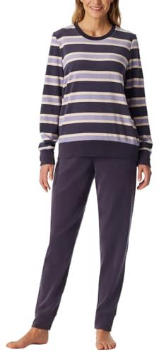 Schiesser Damen Schlafanzug lang Frottee warm kuschelig wohlfühlen - Nightwear