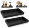 2 Piezas Bandeja De Baño, Bandeja de Silicona Negra,Bandejas Decorativas,Adecuado para Cocina y baño,Tocador,Hogar,Salón,Dormitorio(20 * 10cm)